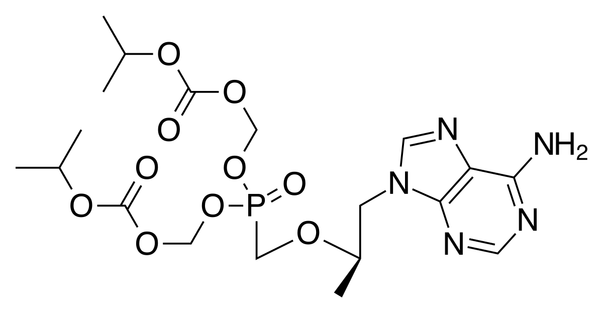 Cấu trúc của Tenofovir disoproxil fumarate