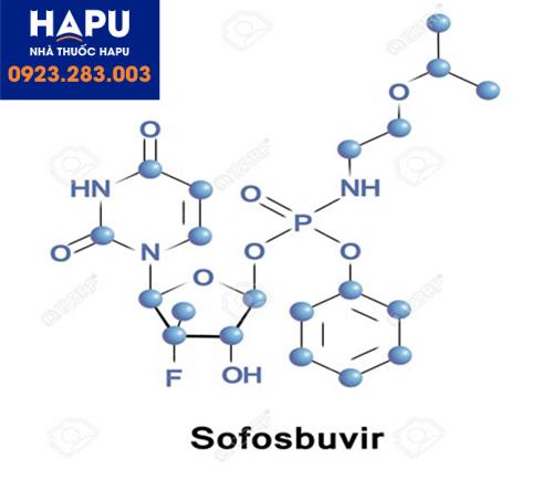 Cấu trúc của sofosbuvir trong thuốc Velakast