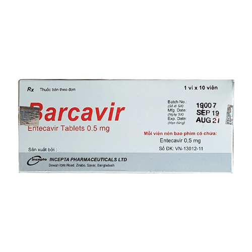 Thuốc Barcavir 0,5mg giá bao nhiêu