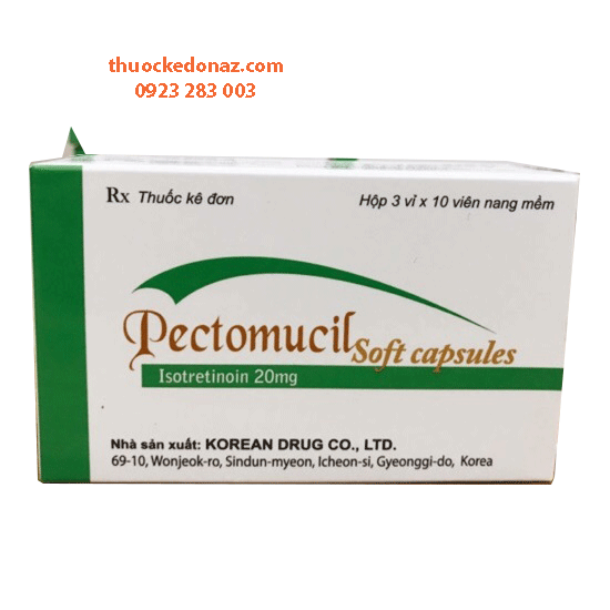 Thuốc Pectomucil 20mg(Isotretinoin)Thuốc trị mụn 