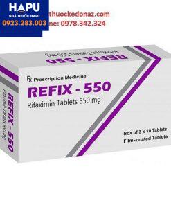 Thuốc Refix 550 - thuốc rifaximin điều trị não gan, ruột kích thích