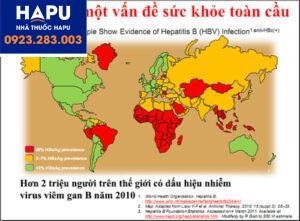 Tỷ lệ người nhiễm viêm gan B trên toàn thế giới