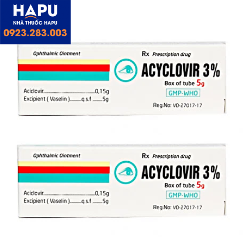 Thuốc Acyclovir 3% giá bao nhiêu